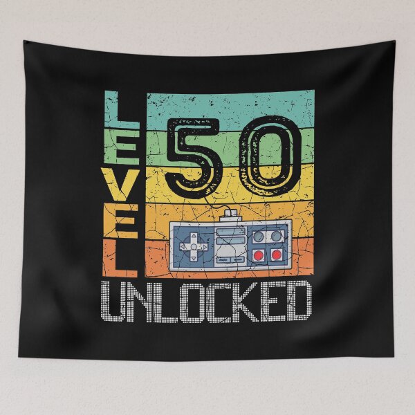 Item preview, Level 50 Unlocked Shirt - 50th Birthday Gift  designed and sold by meedTee.