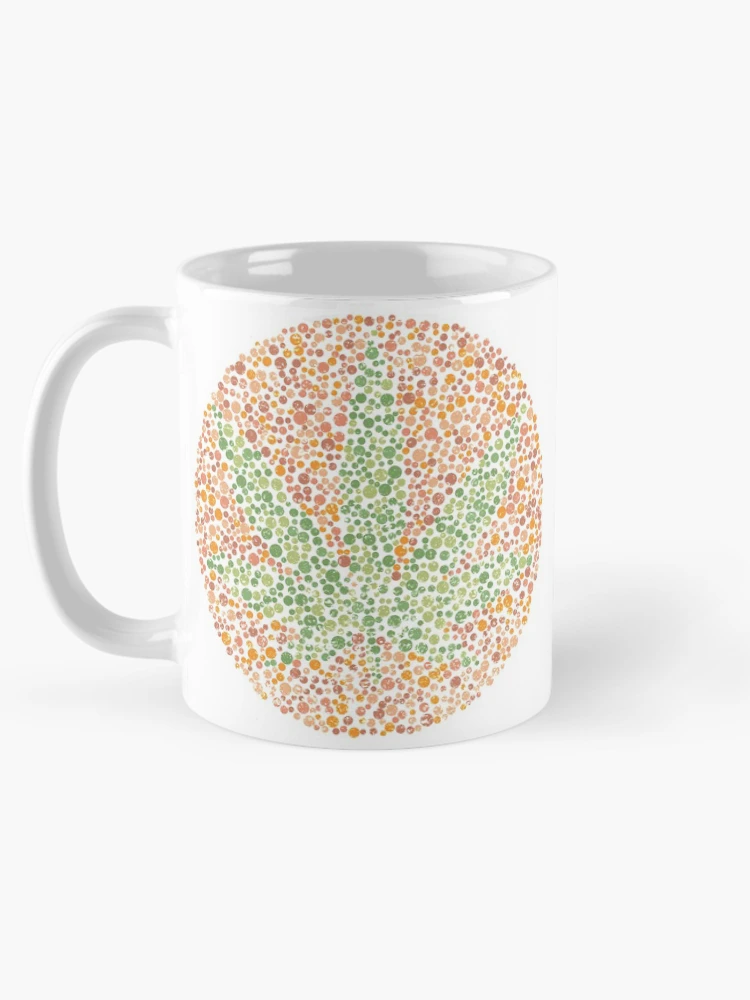 Thumbnail 5 of 6, Coffee Mug, Color Blind Test Pot Leaf [Roufxis-Rb] designed and sold by RoufXis.