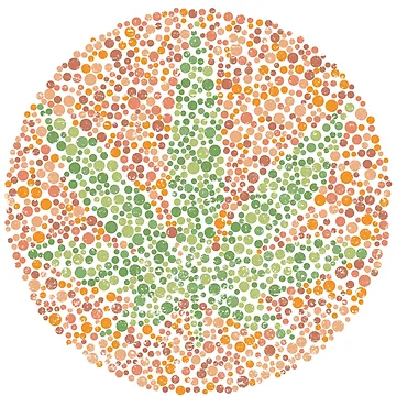 Artwork thumbnail, Color Blind Test Pot Leaf [Roufxis-Rb] by RoufXis