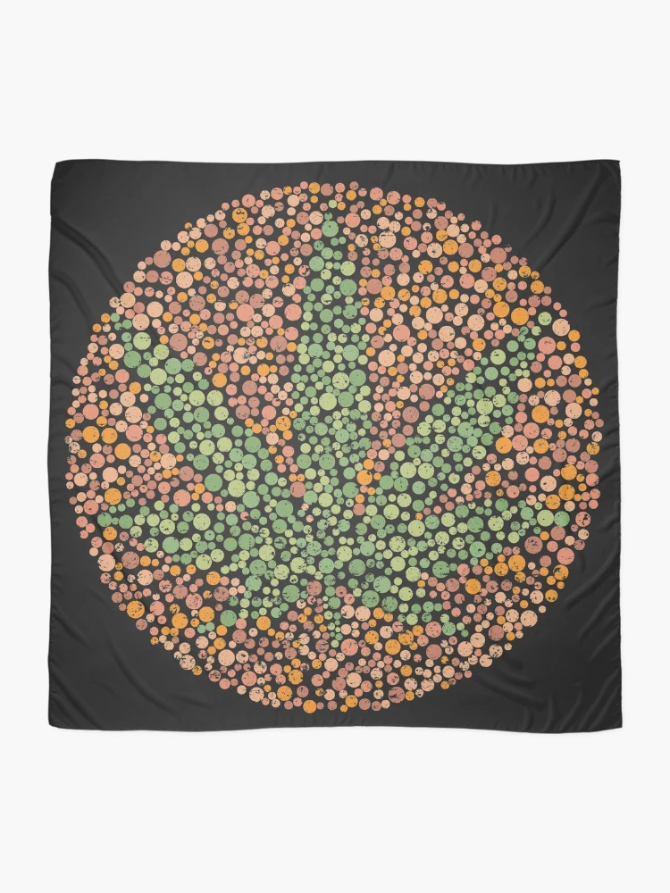 Thumbnail 2 of 3, Scarf, Color Blind Test Pot Leaf [Roufxis-Rb] designed and sold by RoufXis.
