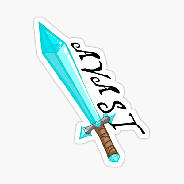 Minecraft Sword Stickers Redbubble - minecraft sword roblox mod weapon diamon transparent