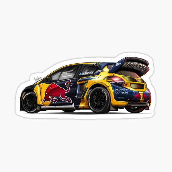 Stickers GT line volant X4 autocollants pour Peugeot Insert 208