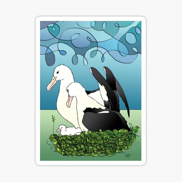 Albatross parents Sticker