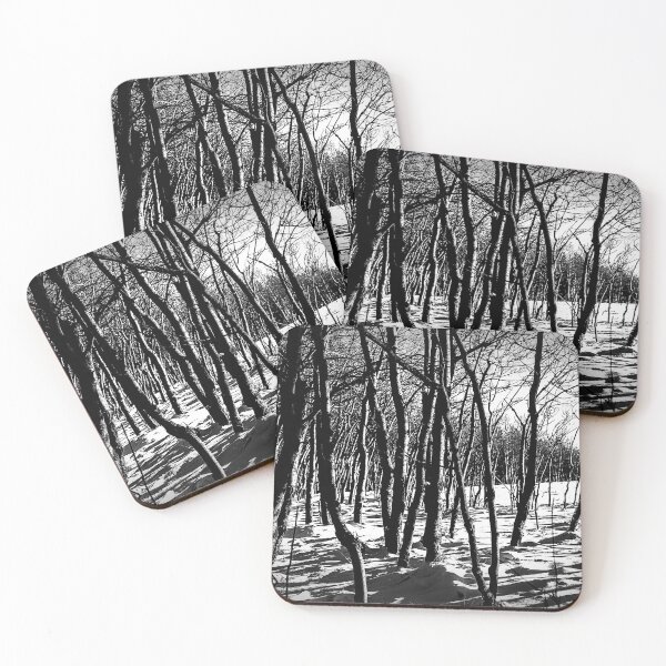 Item preview, Winter forest in black and white designed and sold by CanadianWild418.