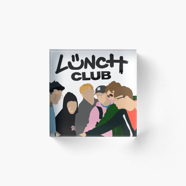 Lunch Club Simplistic Graphic Acrylic Block