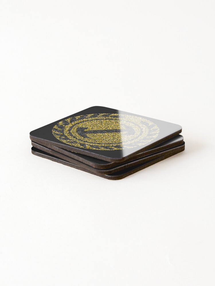 Thumbnail 4 of 5, Coasters (Set of 4), Color Blind Test [StoneCutters] Gold Alt [Roufxis-Rb] designed and sold by RoufXis.