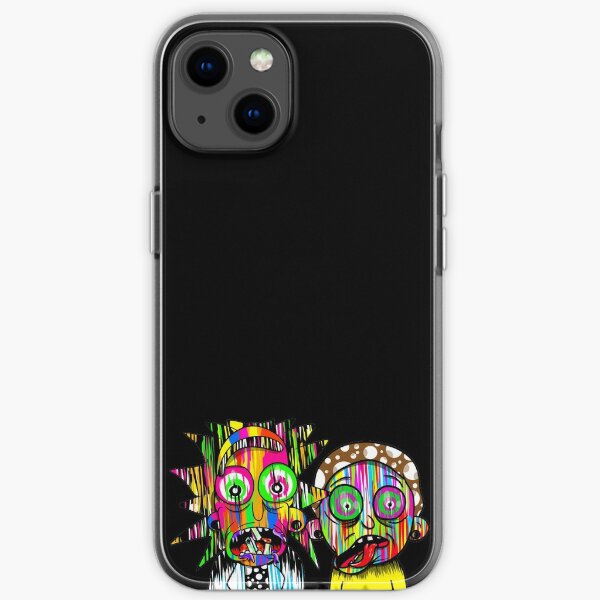 Rick and Morty paint splatter iPhone Soft Case