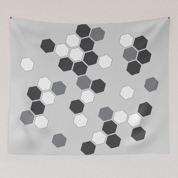 Item preview, Hexagons in Gray designed and sold by Amy VanMeter.