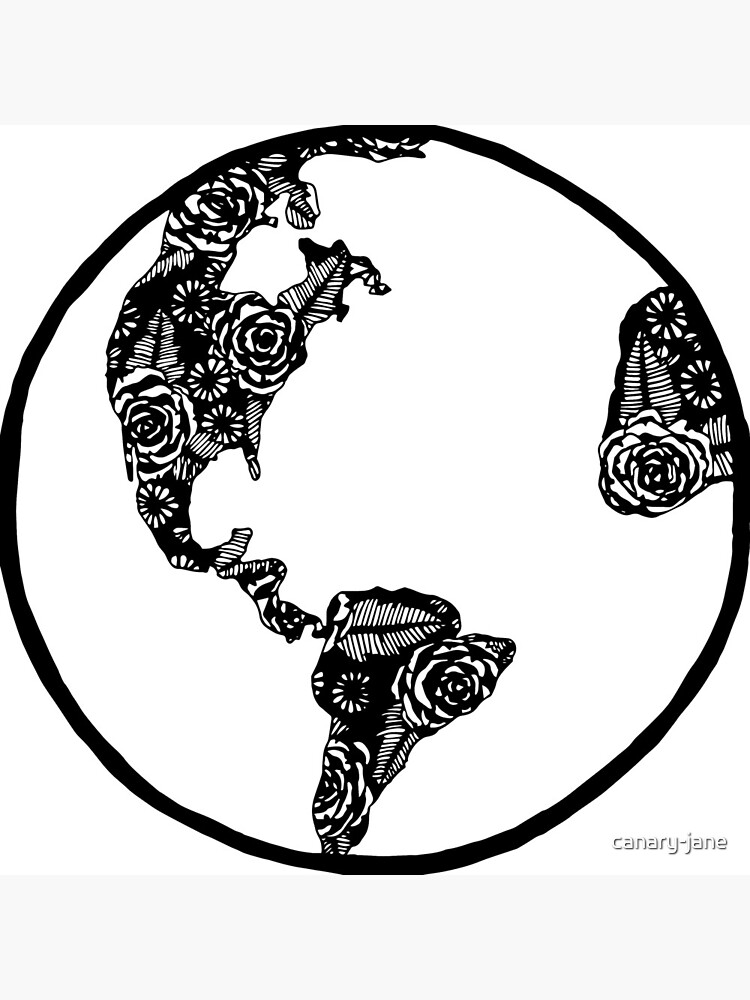Earth in Florals by canary-jane
