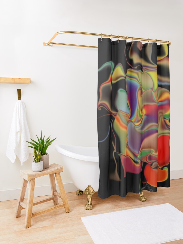 Alternate view of Random Thoughts Shower Curtain
