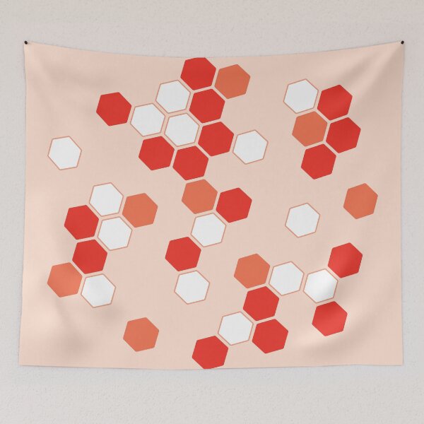 Item preview, Hexagons in Orange designed and sold by Amy VanMeter.