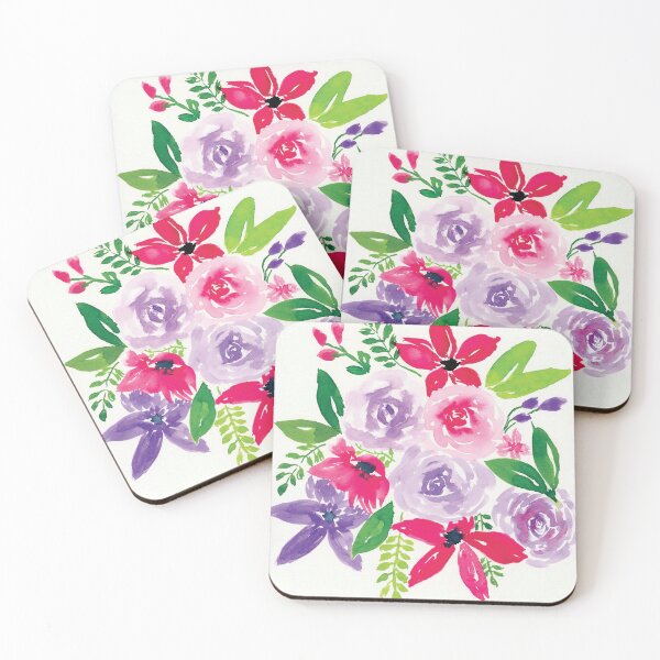 Item preview, Acuarela de flor rosa y morada designed and sold by AnissaF.