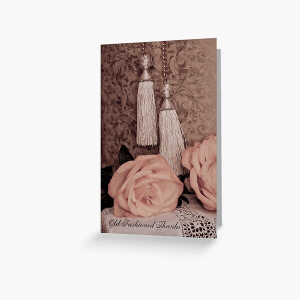 Old fashioned thanks on card. Greeting Card