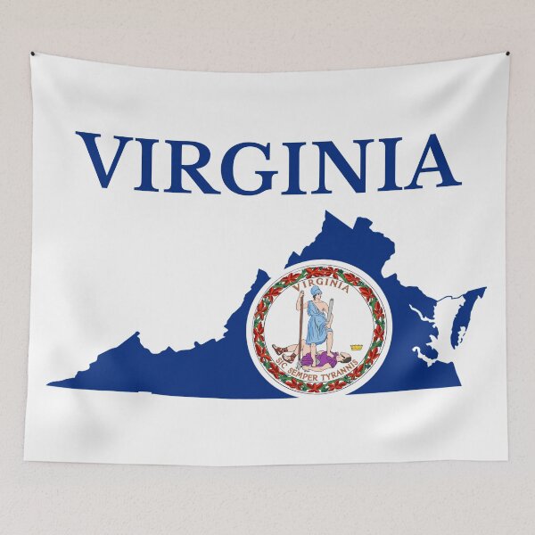 Item preview, Virginia  Flag Map designed and sold by marosharaf.