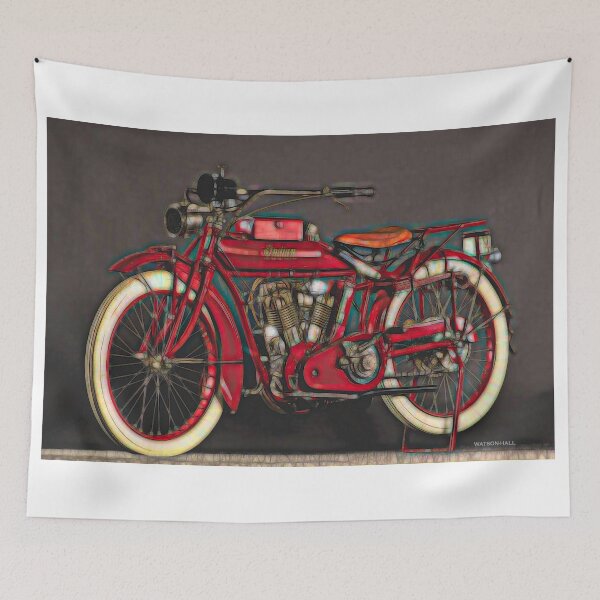 Item preview, Vintage Indian Motorcycle - Circa 1915 designed and sold by Marlene Watson-Hall.