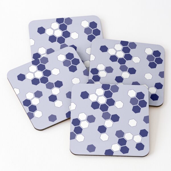 Item preview, Hexagons in Blue designed and sold by Amy VanMeter.