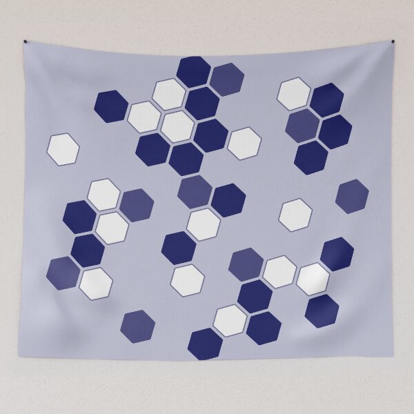 Item preview, Hexagons in Blue designed and sold by Amy VanMeter.