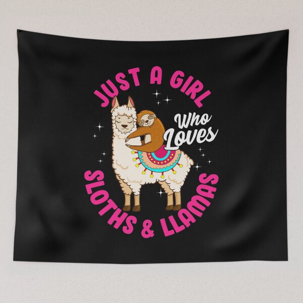 Item preview, Adorable Just A Girl Who Loves Sloths & Llamas designed and sold by perfectpresents.