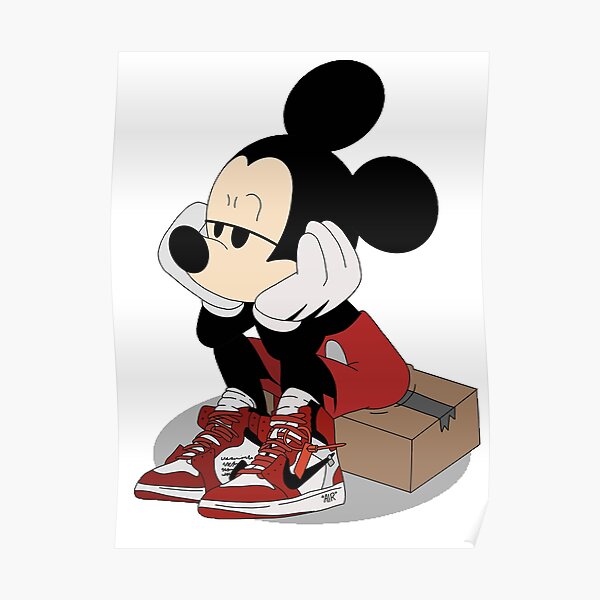 Mouse in trainers Poster