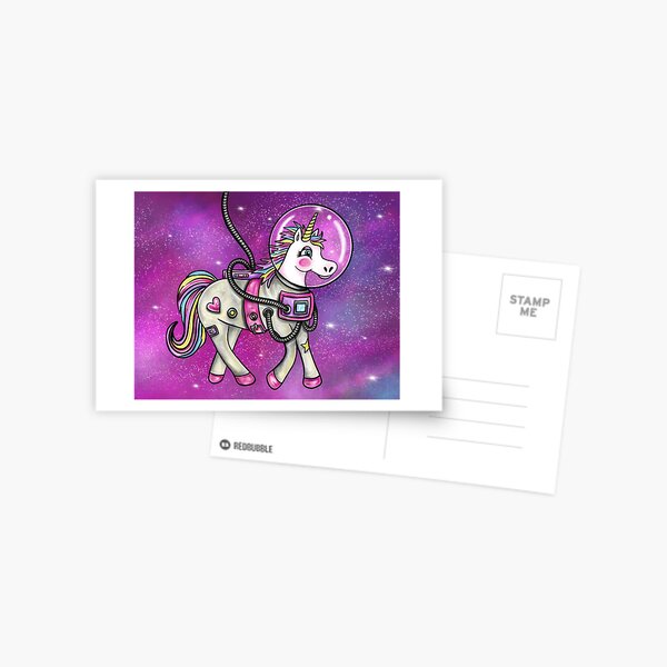 Space Unicorn Postcards Redbubble - space unicorn roblox song id