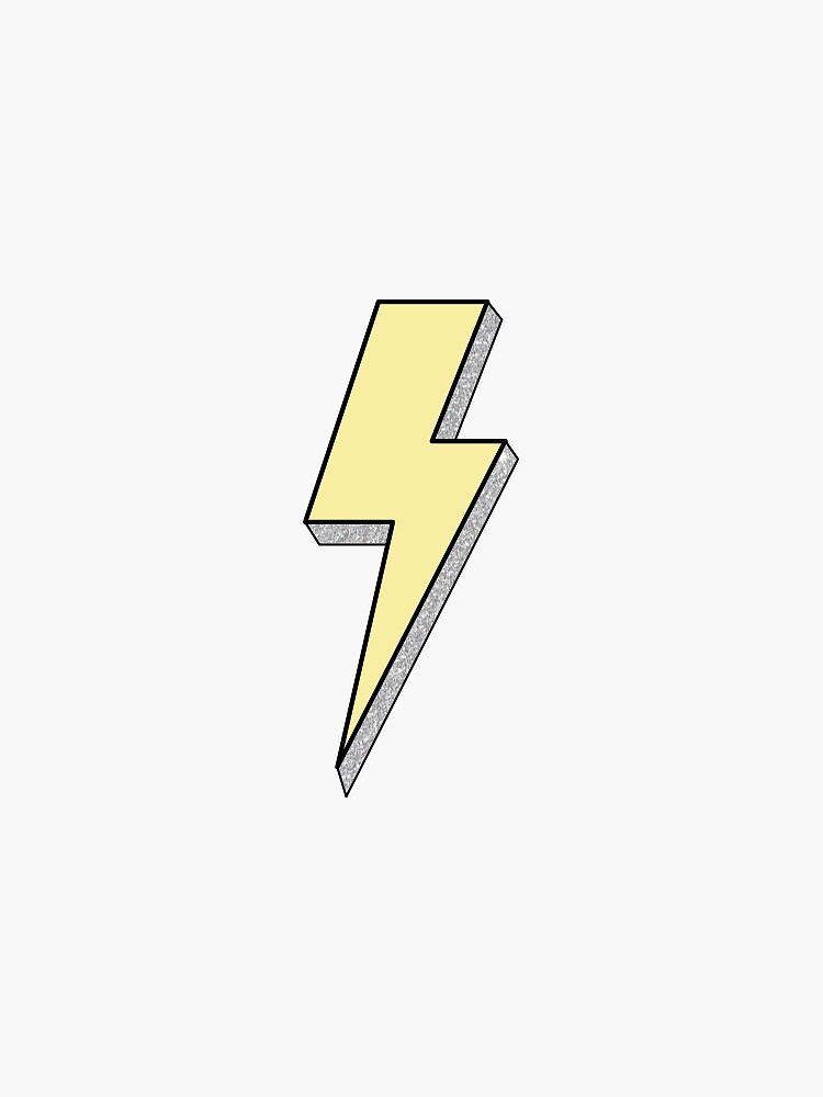 "Lightning Bolt Glitter" Sticker for Sale by hannahdesigns Redbubble