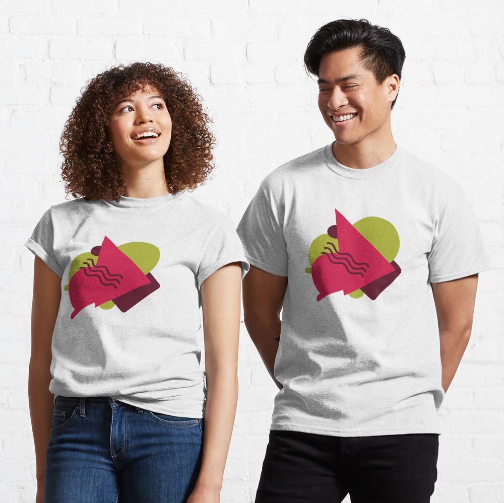 Green Pink Geo Style Classic T-Shirt