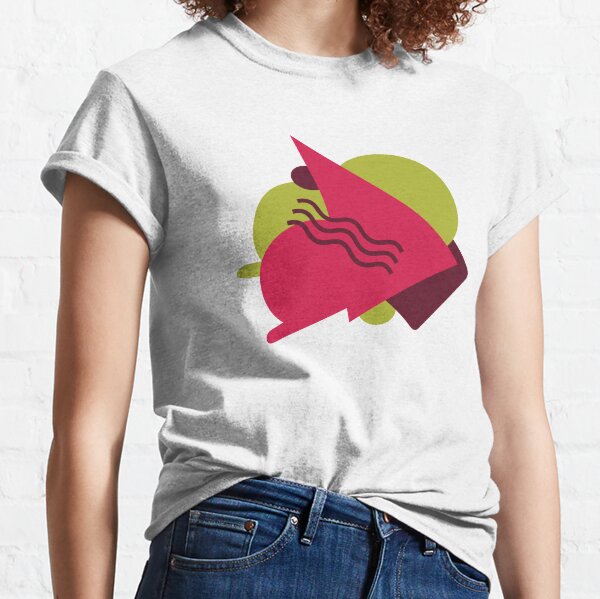 Green Pink Geo Style Classic T-Shirt