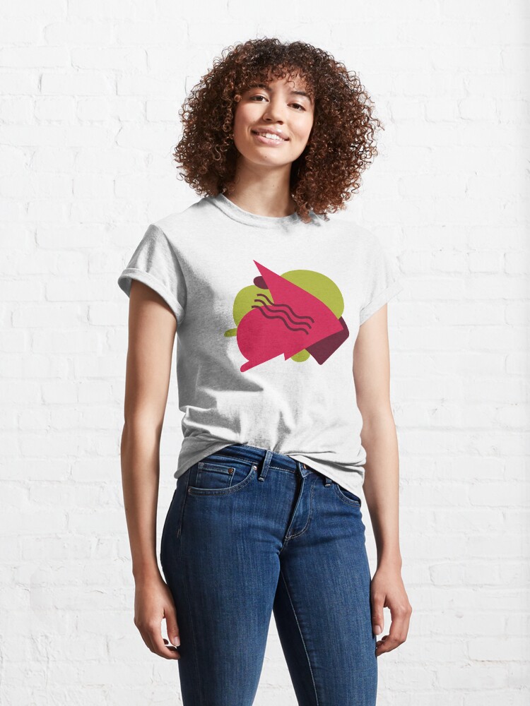 Alternate view of Green Pink Geo Style Classic T-Shirt