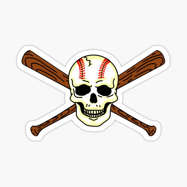 Sugar Skull Chicago Baseball Sticker for Sale by shanconart