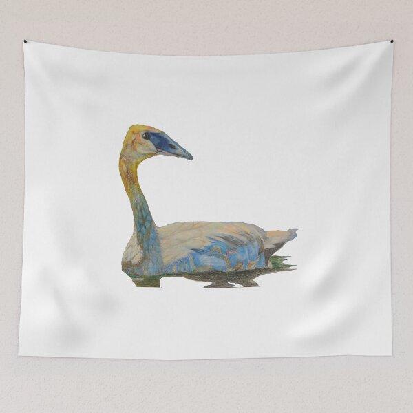 Item preview, drawing swan （duck）with color pencile designed and sold by cmcheng.