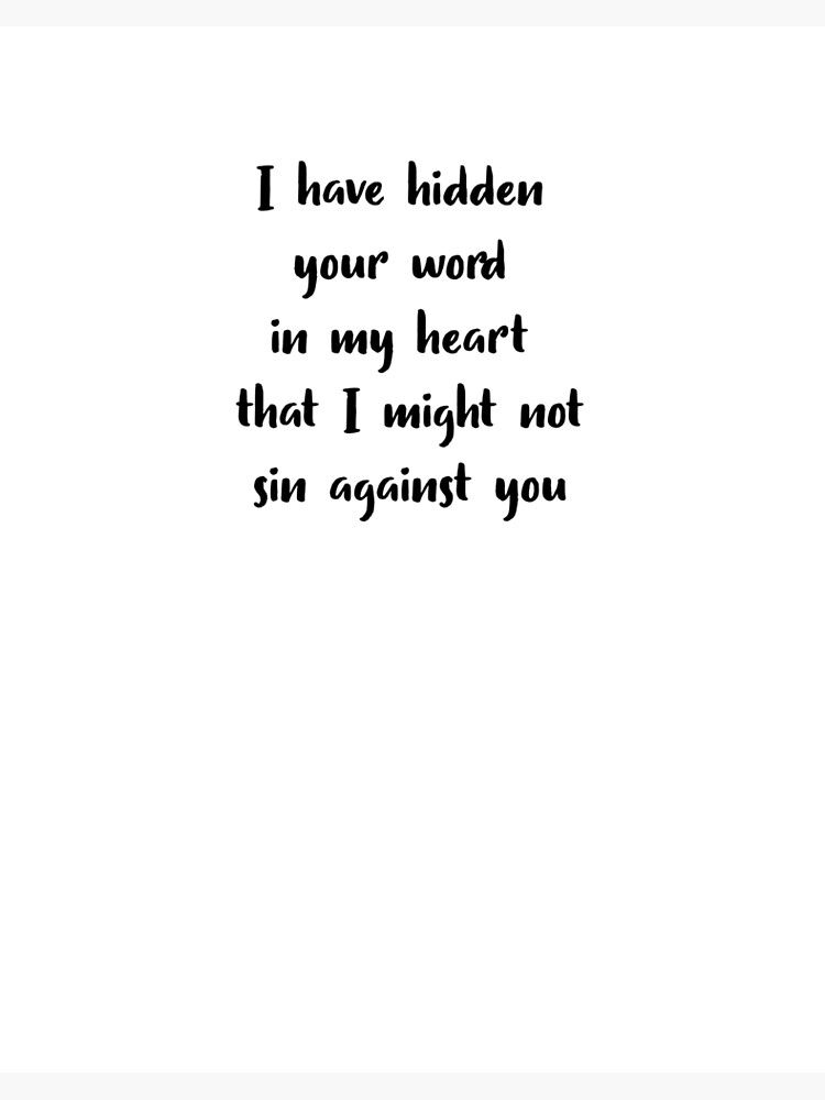 hide word in my heart that i might not sin