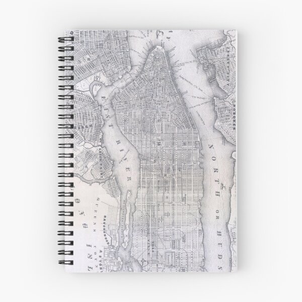 Item preview, Vintage Map of New York City (1855) designed and sold by BravuraMedia.