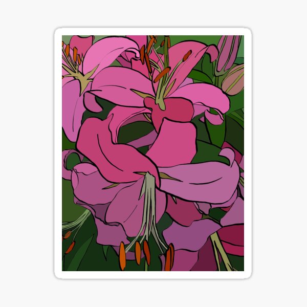 Stargazer Lilly Sticker