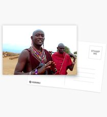 African Men Postkarten