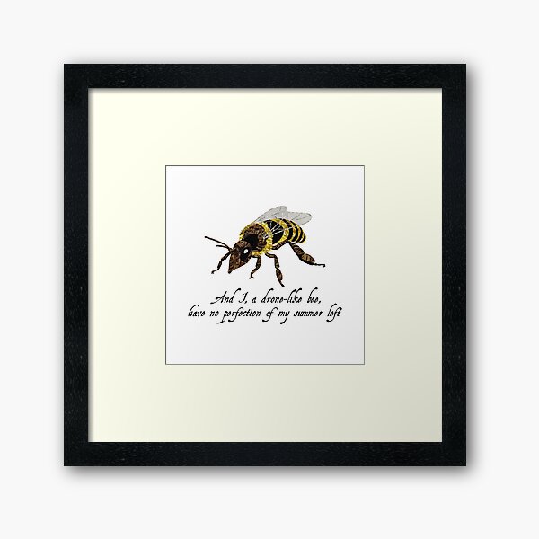 Bee - Shakespeare Quote - Laudea Martin Framed Art Print