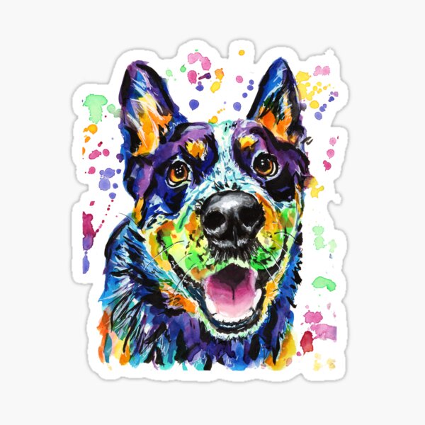 Pegatina inspirada en Bluey y Bingo / Pegatinas para perros / Bluey / Bingo  / Perro lindo / Fan art / Blue Heeler / Red Heeler / Australian Cattle Dog  / -  España