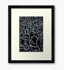 Lost in a sea of humanity Framed Print