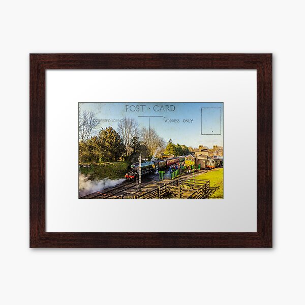 Vintage Postcard of the Flying Scotsman Circa 2020 Framed Art Print