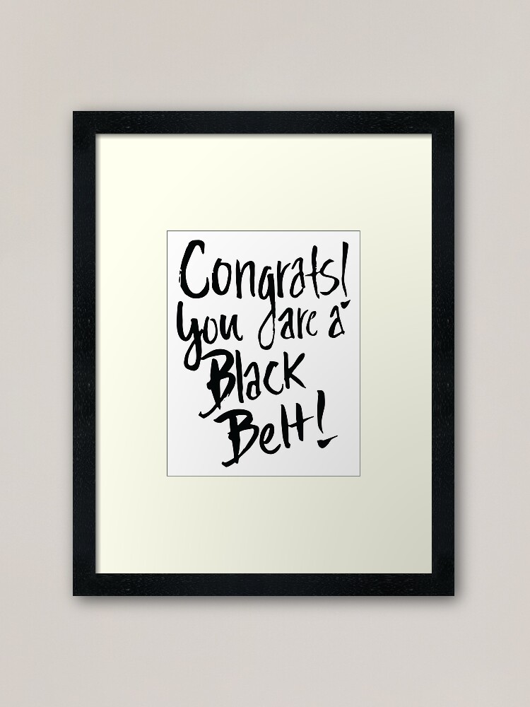 Black Looks Good on You Belt Grading Greeting Card Jiu 