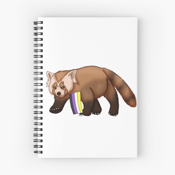 Item preview, Pride Red Panda- Non-Binary Edition designed and sold by c0ffeewitch.