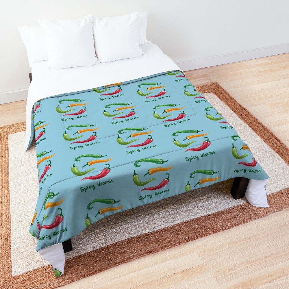 Spicy Worms Comforter By Lupi Redbubble - brown worm roblox