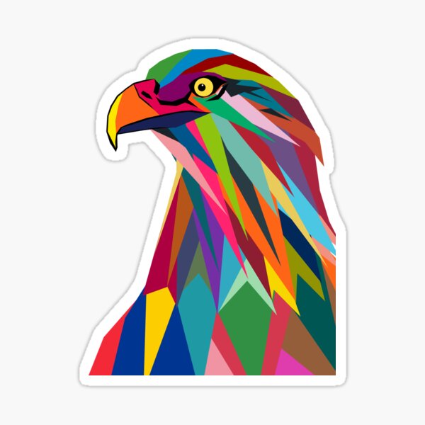 Eagle poly art Sticker
