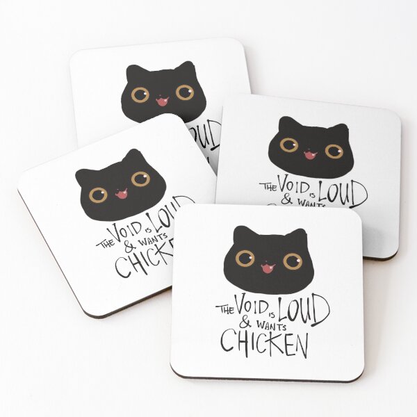 Item preview, Black cat - “the void is loud and wants chicken” designed and sold by fugu-chef.