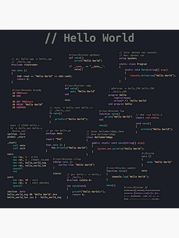 Hello World (Dark Theme)