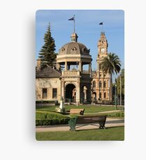 View of Soldiers Memorial Hall and Post Office Canvas Print