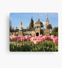 View of Soldiers Memorial Hall and Post Office Canvas Print
