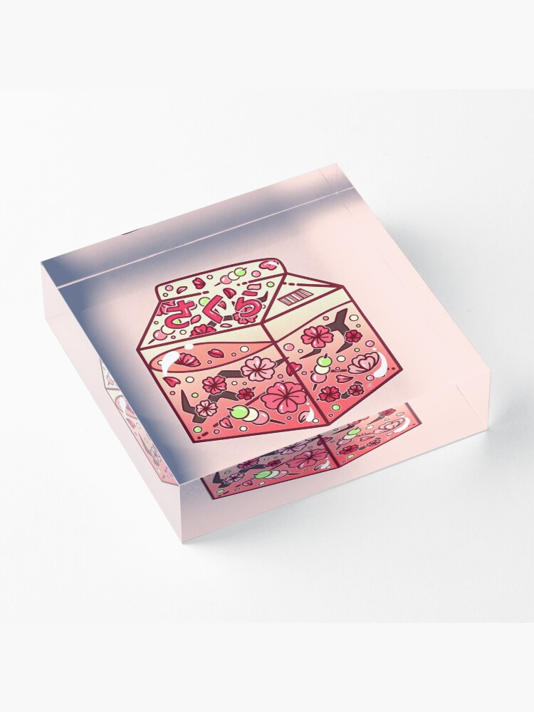Alternate view of Glass Sakura Carton Acrylic Block