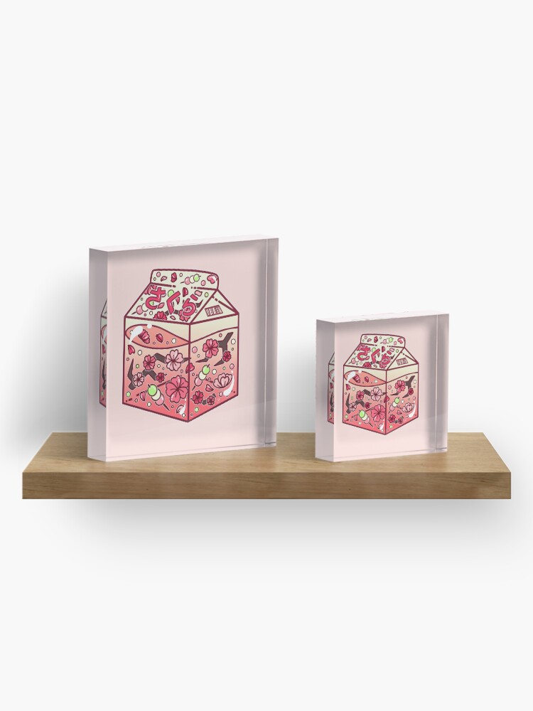 Alternate view of Glass Sakura Carton Acrylic Block