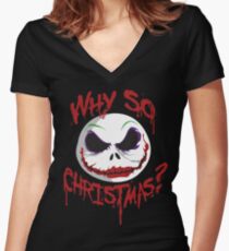 Why So Christmas? Women's Fitted V-Neck T-Shirt