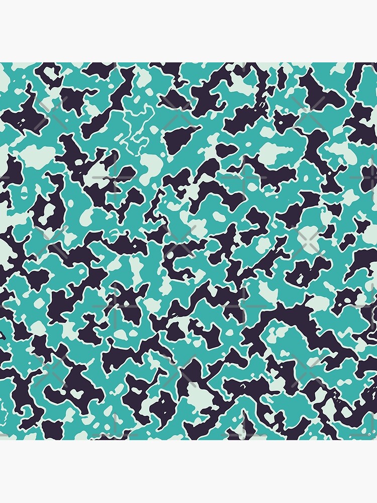 "Mint Green Camouflage Colorful Design Digital Camo Patterns in Mint